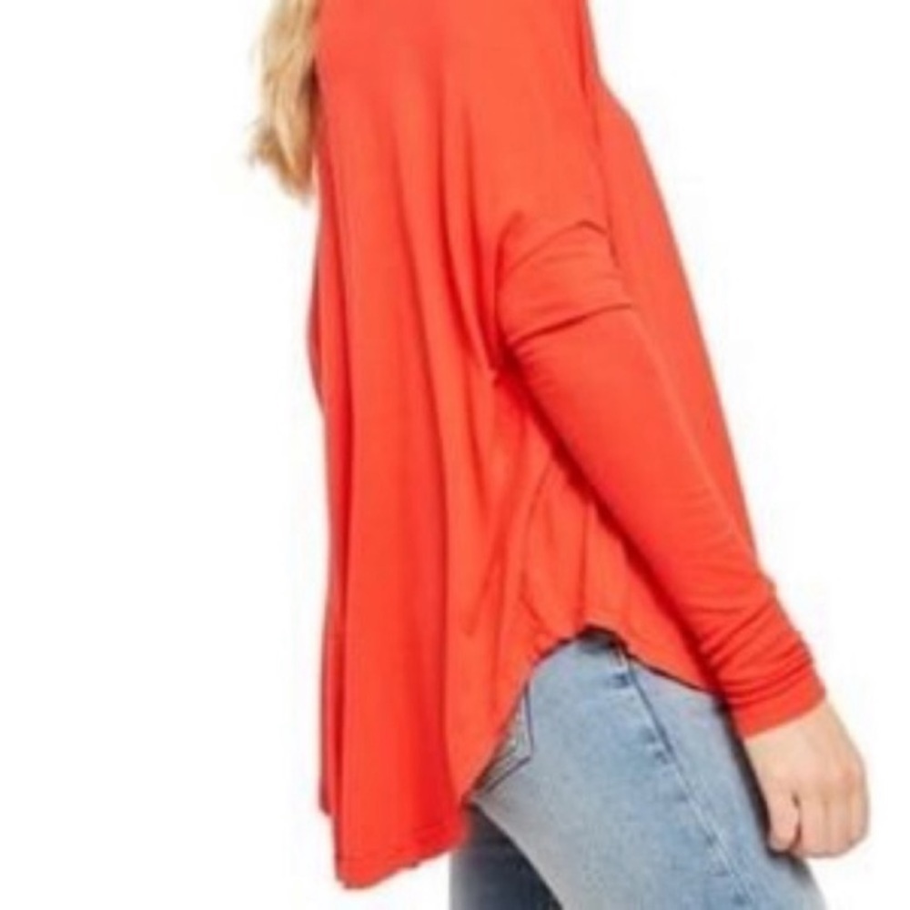 NWT Free People Moonshine Love Glare Orange Long Sleeve Tunic Top XS - Picture 3 of 14